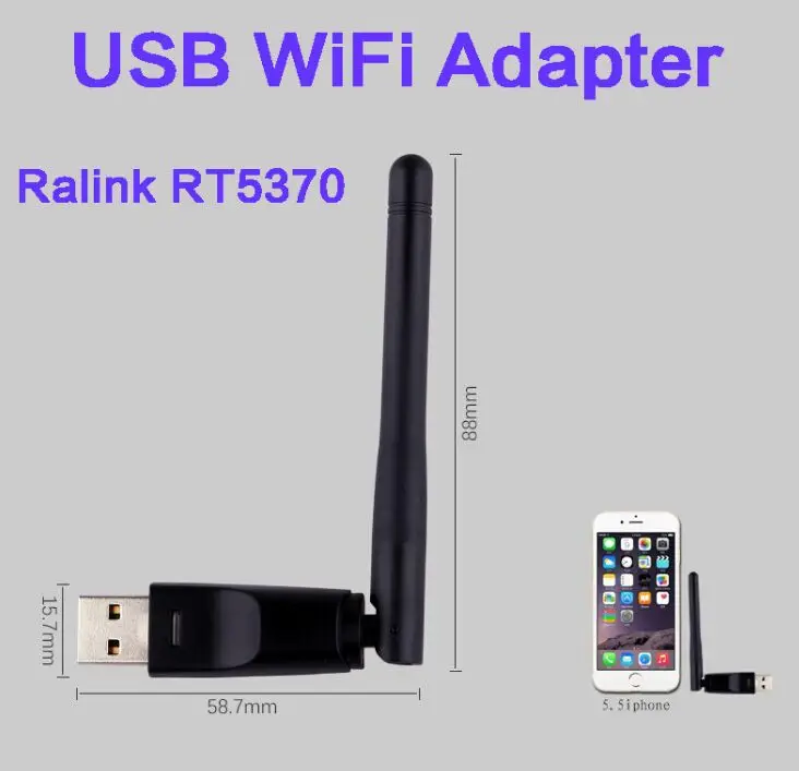 Ralink RT5370 USB 2,0 150 Мбит/с WiFi беспроводная сетевая карта 802,11 b/g/n LAN адаптер с поворотная антенна WI FI usb dongle