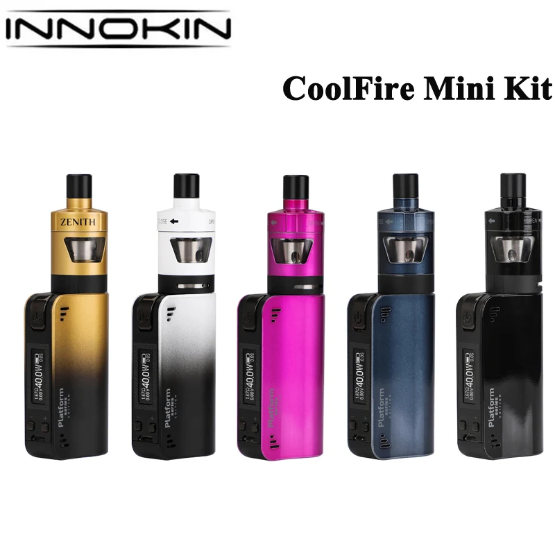 

Original Innokin CoolFire Mini Zenith D22 Kit 1300mah CoolFire Mini Battery E Cigarette Vape 40W with Zenith Tank Plexus Z Coil