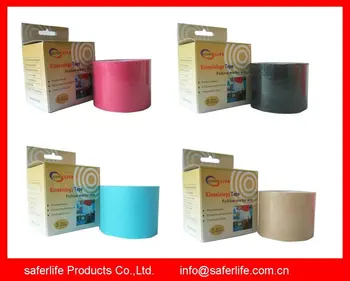

free shipping saferlife 60pcs a lot 10% Off discount 5cm x 5m Elastic Sports kinesiology cotton shoulder muscle tape
