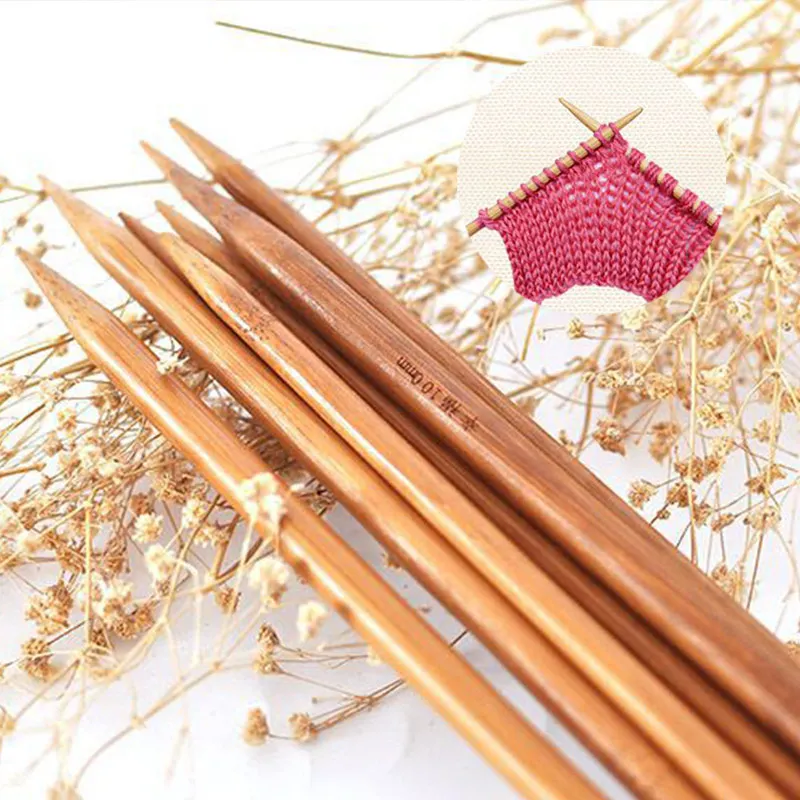 

Sale Crochet Hooks 25cm Straight Knitting Needles Knitting Tools Weave 4PCS/2PCS/Lot Sewing Accessories DIY Carbonized Bamboo