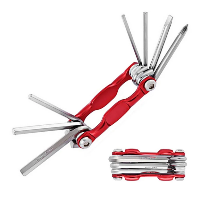 cheap 6 in 1 Portable Multi function Mountain Road Bicycle Repair Tool Set Hex Key Wrenches 3 4 5 6mm Folding Screwdriver