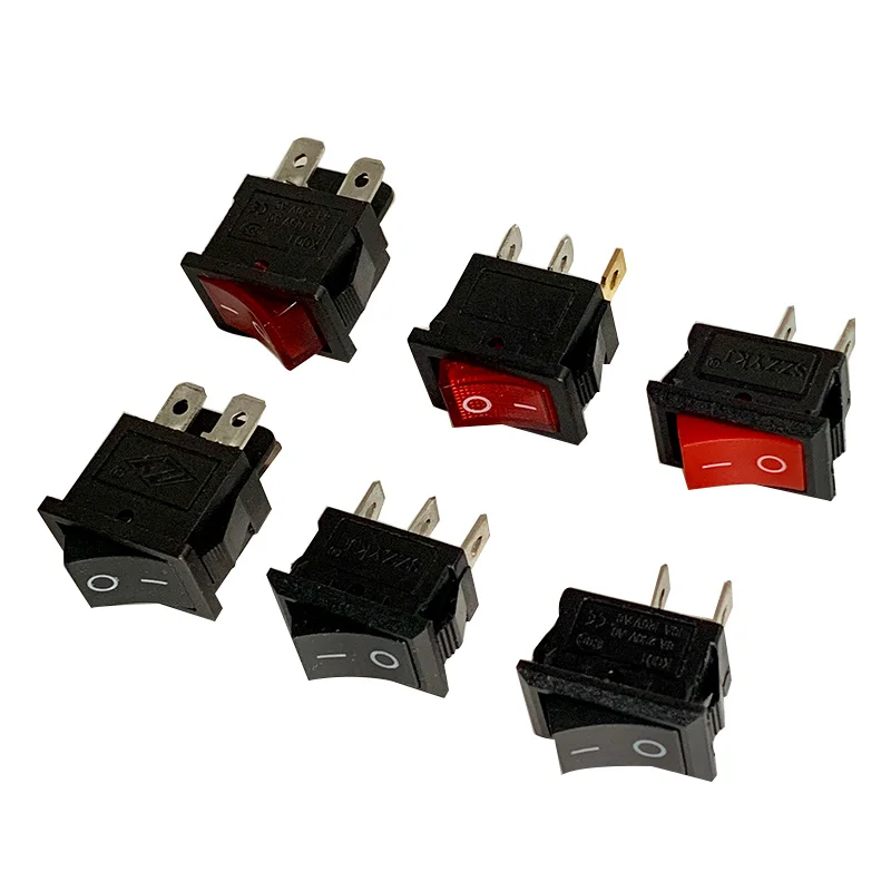 

CE KCD1Boat Button Switch on/Off Rocker Switch Light 2 Files 2Pin 3 Pin 4 Pin 6A 250V/10A 125V 15mm*21mm Copper Core Red Black
