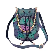 Геометрическая светящаяся сумка-мешок, женская сумка на шнурке, большие сумки