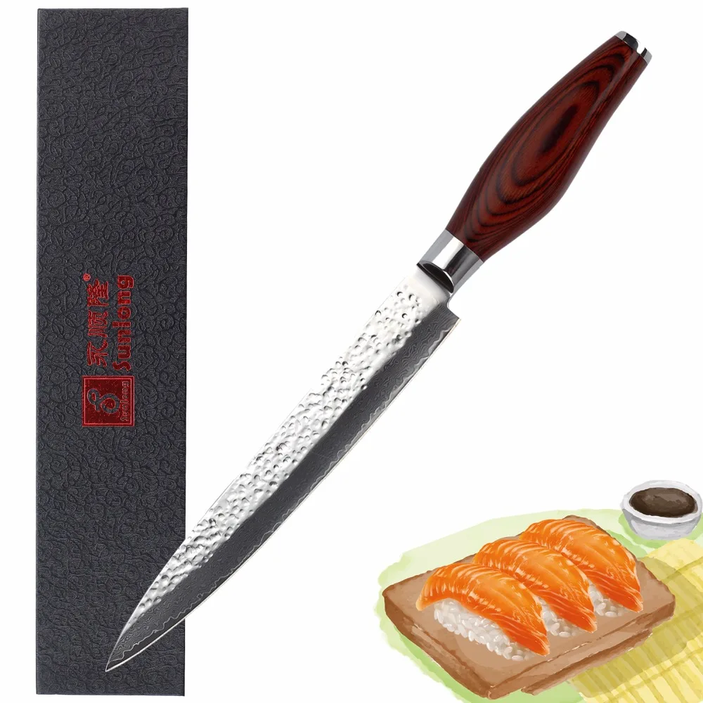 Sunlong 8inch high quality Fillet Knife VG10 Damascus steel knife