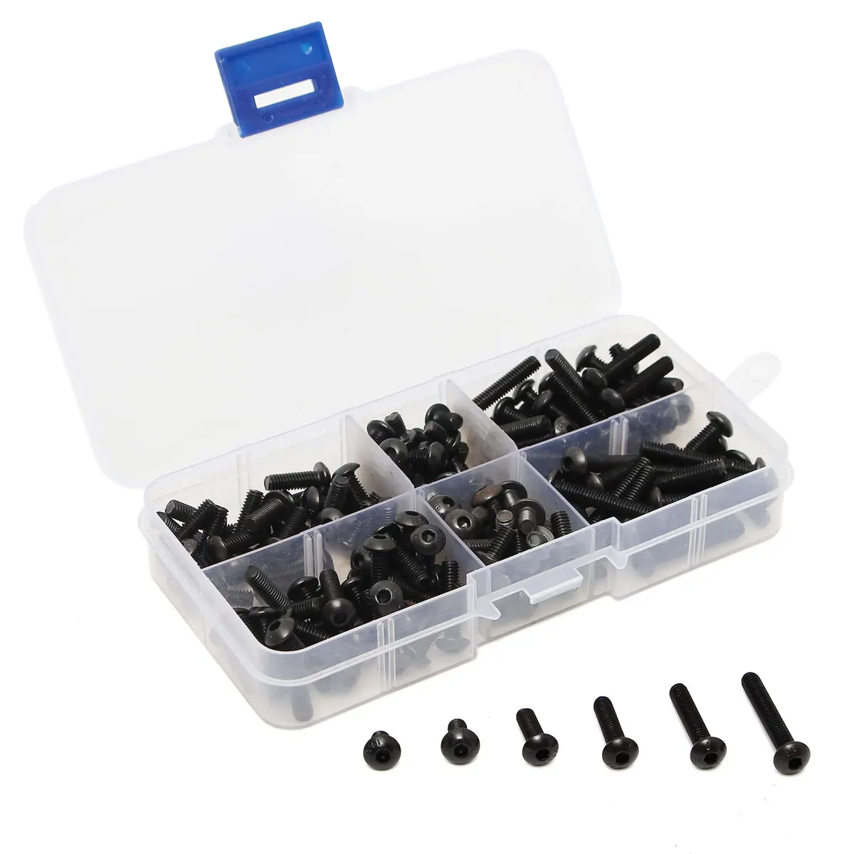 170Pcs/Set Hex Socket Head Cap Screws Carbon Steel Hexagon Socket Head
