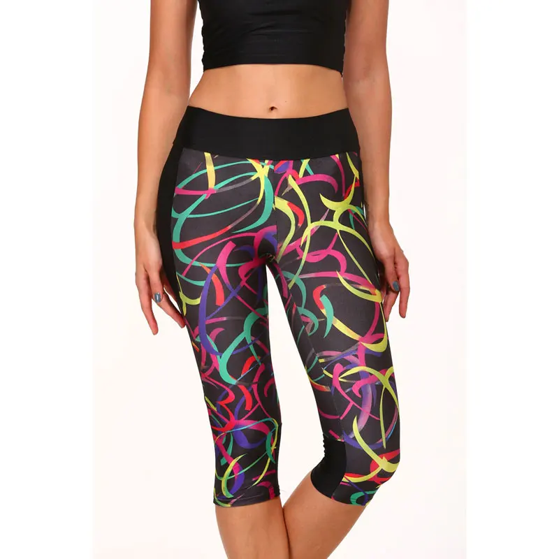 Womens Elastic Waist Gun Pattern Slimming Stretchy Leggings (Size Womens Elastic Waist Gun Pattern Slimming Stretchy Leggings (Size