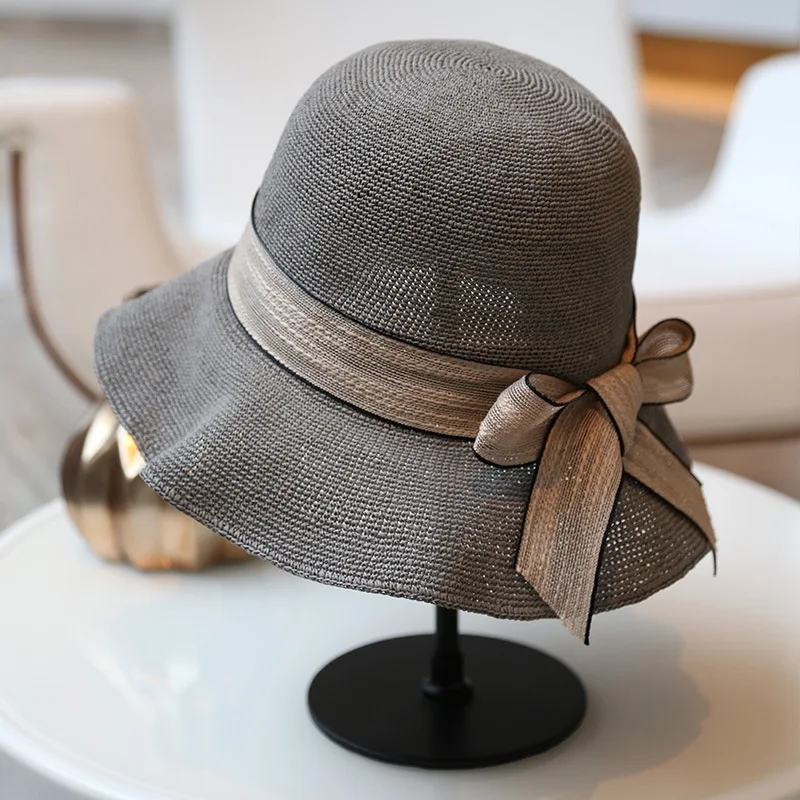 

Fashion Lady Sun Hat Uv Protection Women Straw Hat Girl Bow Travel Cap