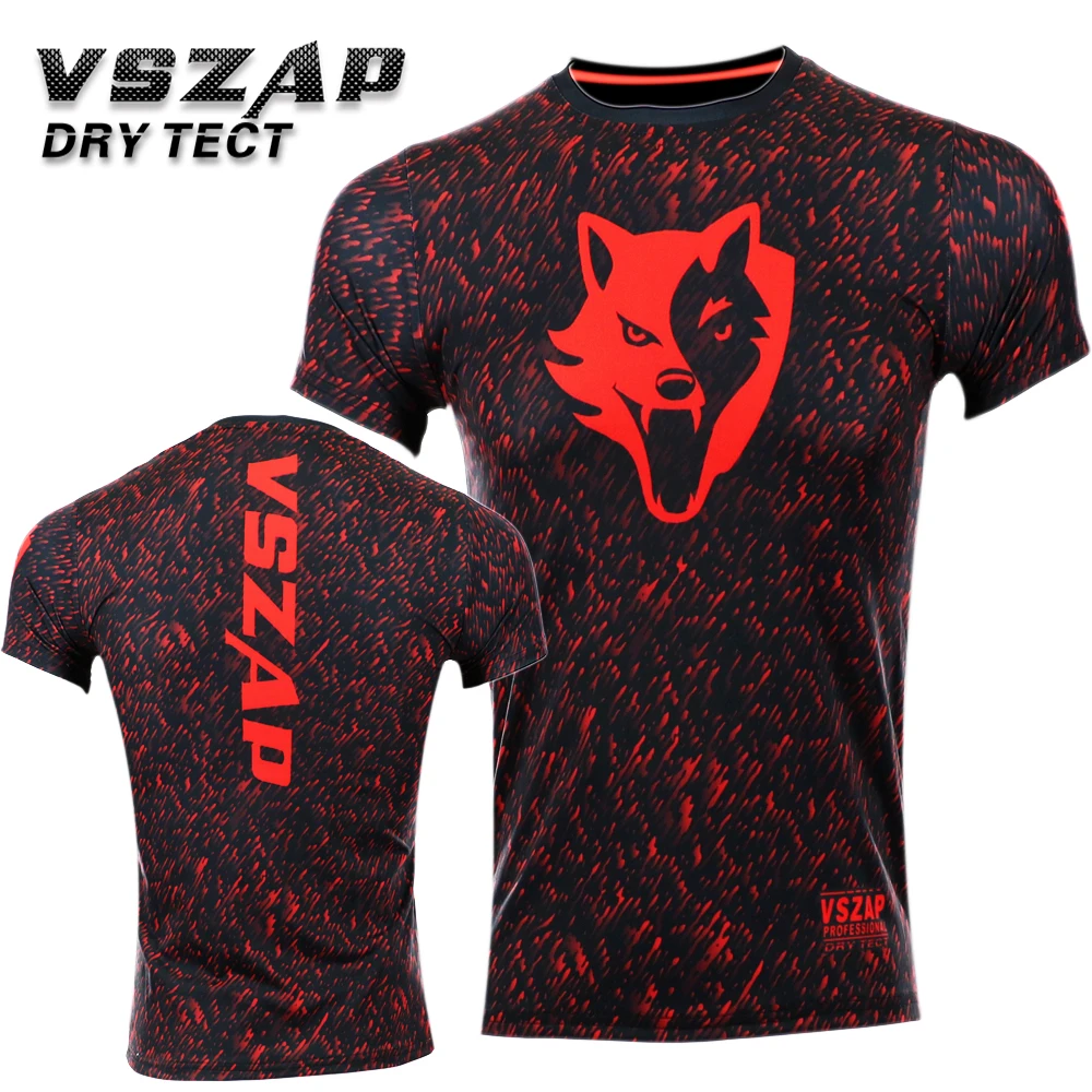 

VSZAP NOISE Compression T-Shirts MMA Rashguard Short Sleeves Quick Dry Base Layer Skin Tight Mens Boxing Shirt Bjj Fighting