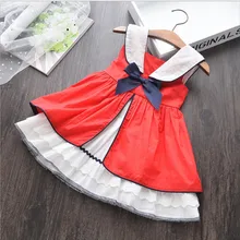 Летнее красное винтажное испанское платье без рукавов для маленьких девочек; красное платье в стиле дворца для девочек; праздничное платье; платье принцессы из хлопка