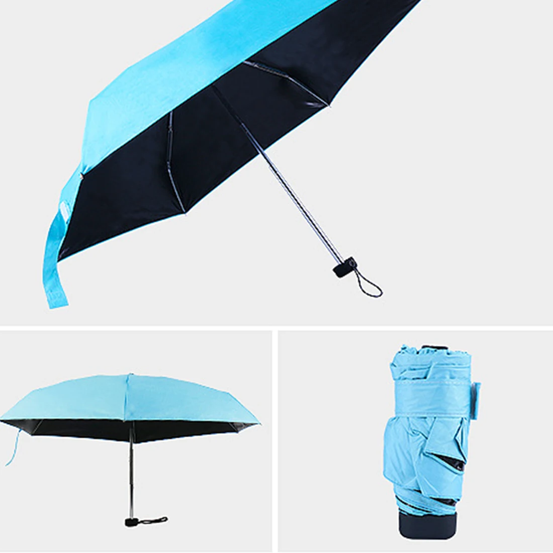 Top Sale Mini Pocket Umbrella Women Sunny and Rainy Mini Folding