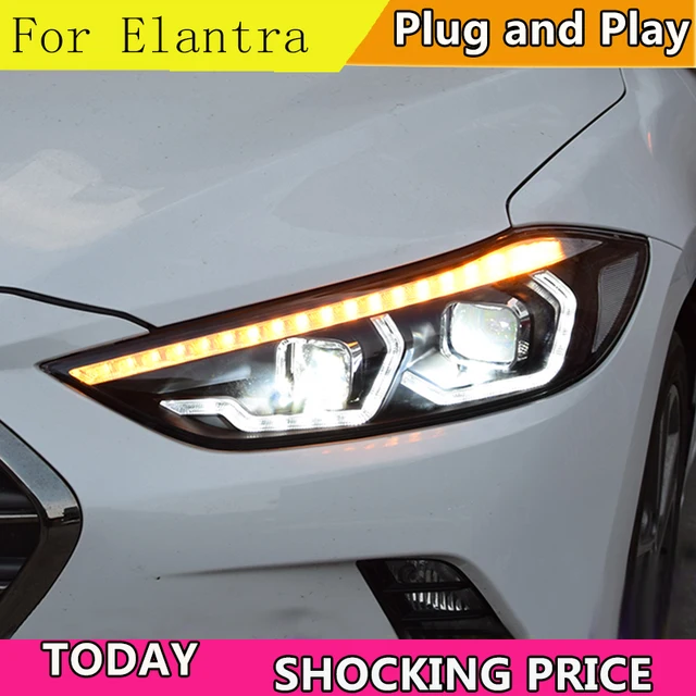 Car Styling for Hyundai Elantra Headlights 2016 2019 LED Headlight DRL
