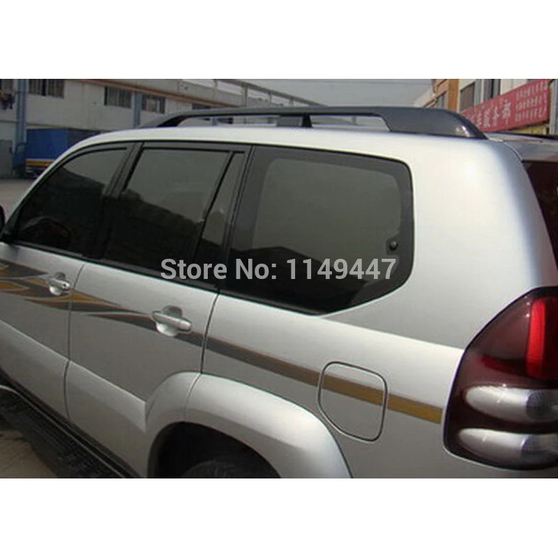 لتويوتا fj120 2003-2009 أسود اللون سقف رف القضبان