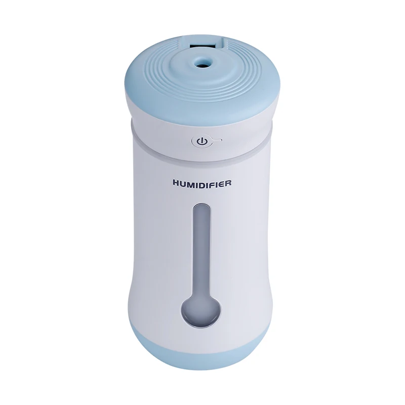 3 в 1 Cup Humidifier для дома светодиодный ночной Светильник USB вентилятор эфирных масел, аэрозольный распылитель освежителя воздуха туман, тем самым позволяя зернам раскрыться - Название цвета: Blue