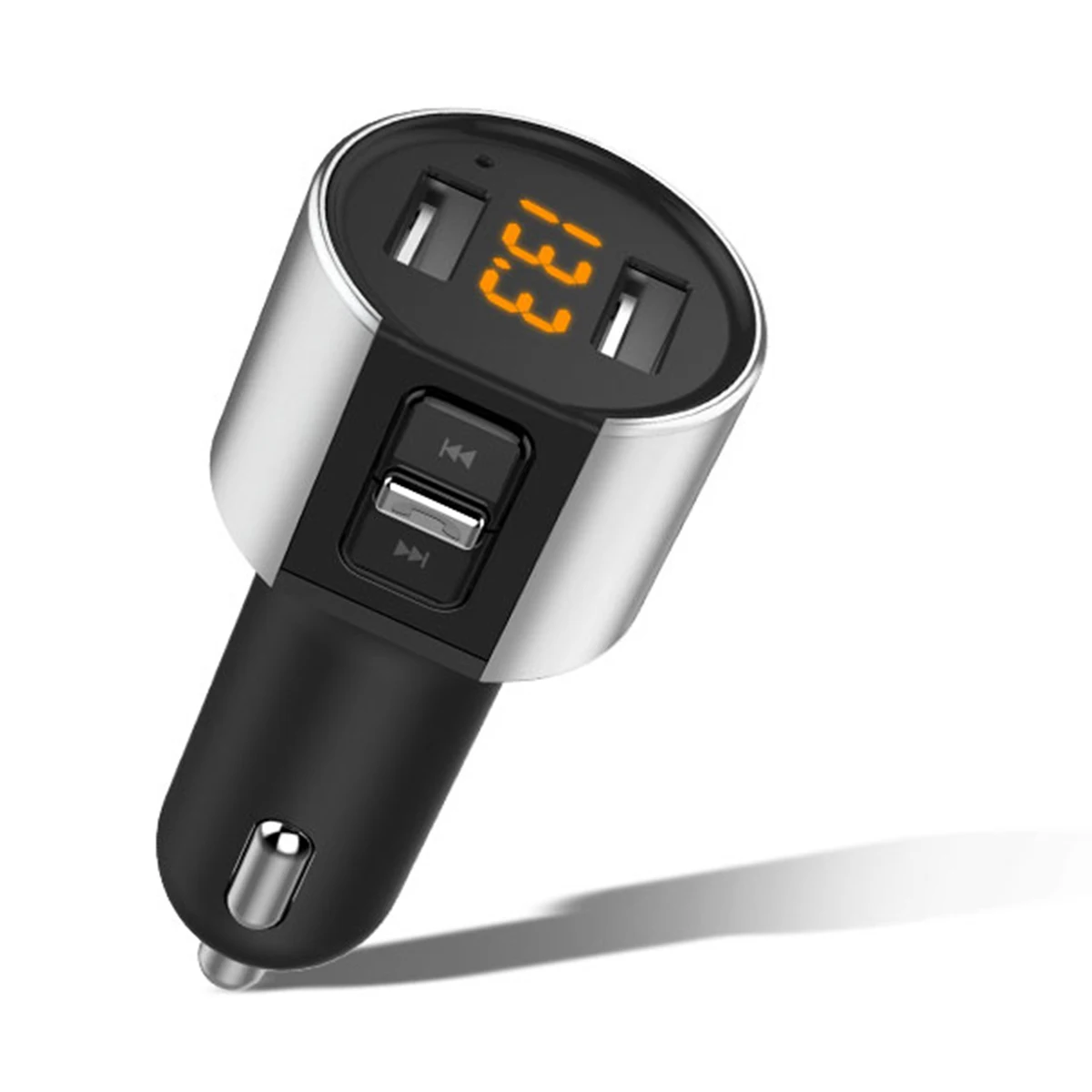 Автомобильное зарядное устройство C26S с двумя usb-портами для смартфона, Bluetooth, fm-передатчик, автомобильный комплект с громкой связью, MP3 музыкальный радио адаптер, зарядное устройство для телефона