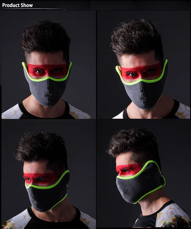 Outdoor Sports Ear Protection Half Face Winter Keep Warm Velcro Mask Ski Motorcycle Bike Cold Protection Face Mask Multicolor 5