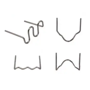 

2019 100 Pcs/Set Precut 0.6mm 0.8mm Wave Flat Hot Staples For Plastic Stapler Repair Welder
