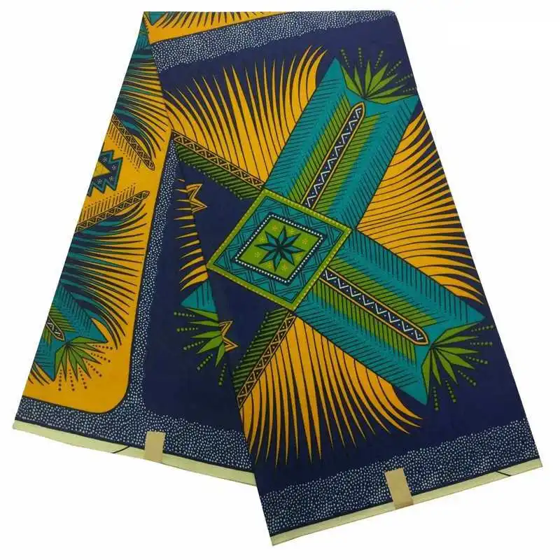 

african wax prints fabric 100% cotton wax african print fabric nigerian ankara africain clothes wax fabric for women dress 6yard