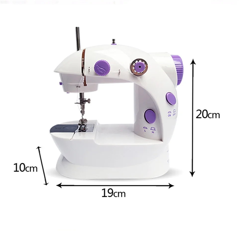 Электрический мини швейная машина для домашний декор ручная машинка для шитья 110/220V Регулировка скорости с светильник ручной швейной машины