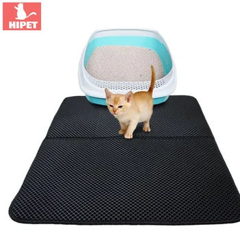 

HIPET Pet Cat Litter Mat Waterproof Foldable EVA Double Layer Bottom Non-slip Kitten Pets Toilet Litter Catcher Trapper Mats
