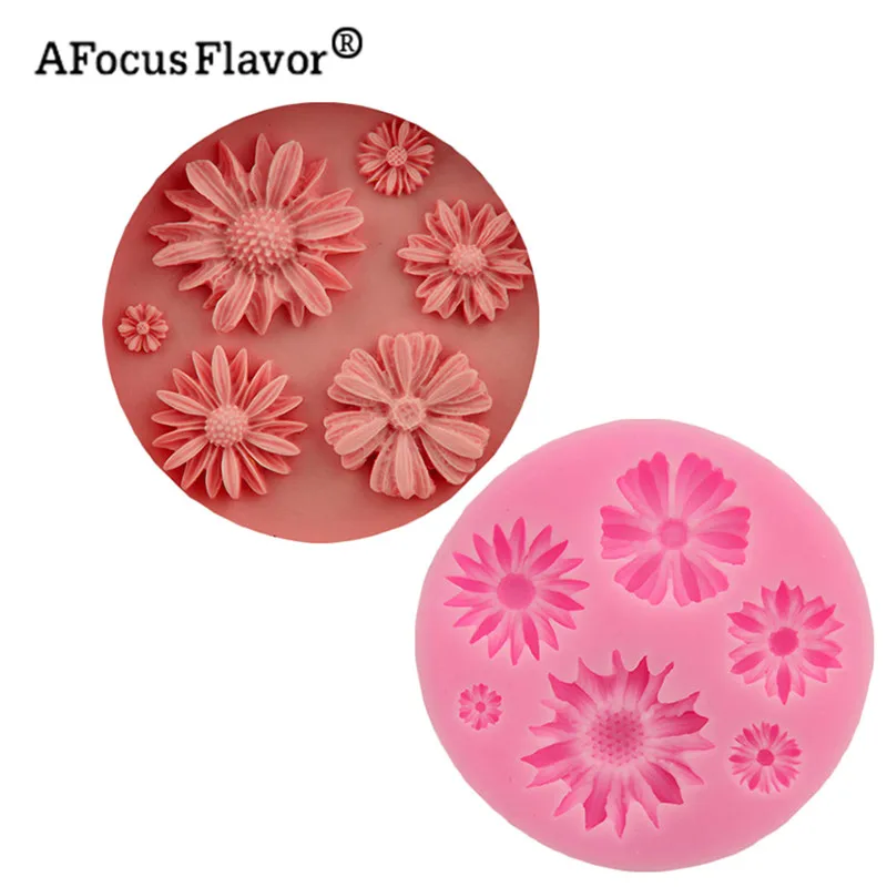 

1 Pc Chrysanthemum Fondant Cake Decoration Silicone Mold Flower Chocolate Mold Diy Baking Sun Flower Candy Daisy Cake Stands