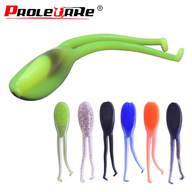 

10Pcs/lot jig Fishing Lure 65mm 2.2g Soft silicone bait Worms Soft Bait T tail Swimbait Bass Shad Wobbler Fishing tackle PR-252