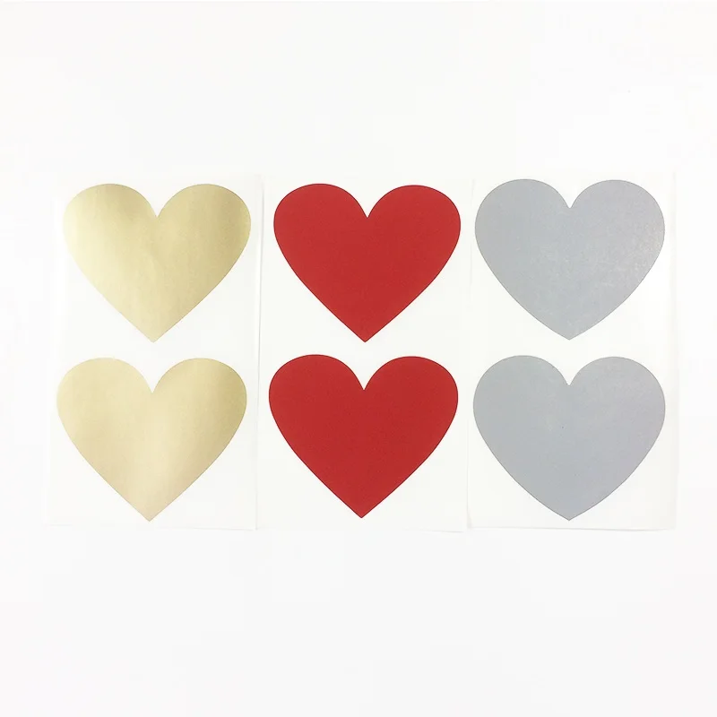 

50 Pcs/lot Hot Sale Cute Heart Scratch Coating Sticker DIY Note Sticker Decoration Label Multifunction Surprise Gift Scrapbook