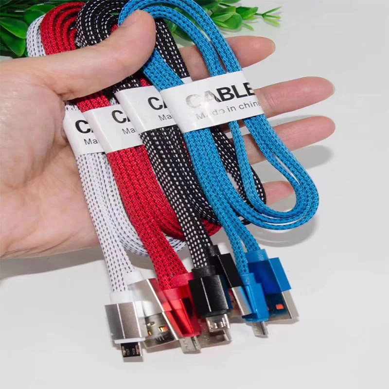 EVLARUBY المصغّر usb كابل 2.4A سريع مزامنة بيانات كابل شحن سامسونج هواوي Xiaomi LG Andriod سلك Microusb الهاتف المحمول الكابلات