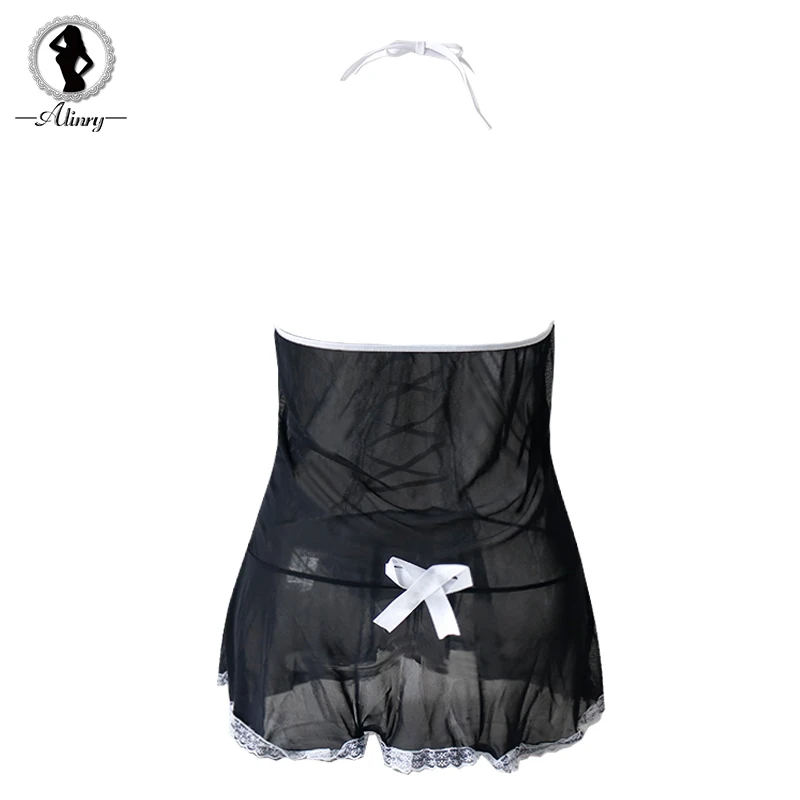 ALINRY Babydoll сексуальное женское белье эротическое горничной форма костюмы сетки