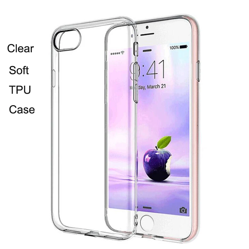 

Ultra-thin Soft Clear Case For iPhone 7 7 Plus TPU Back Cover Bags Case Transparent Luxury Silicon Shell For iPhone 8 8plus