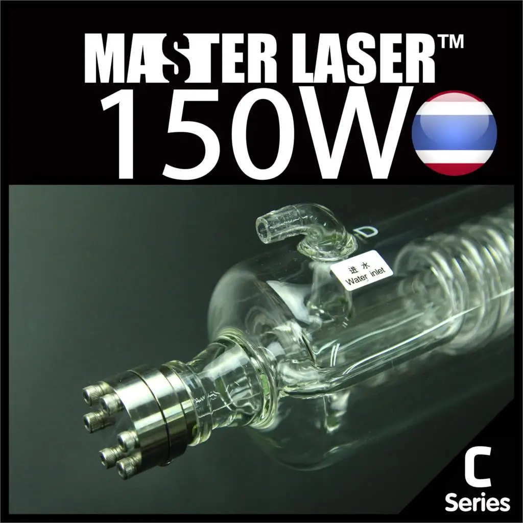 

150W High Power 170W CO2 Laser Tube for Laser Engraving Cutting and Marking Machine DHL Wooden Case Shipping to Thailand