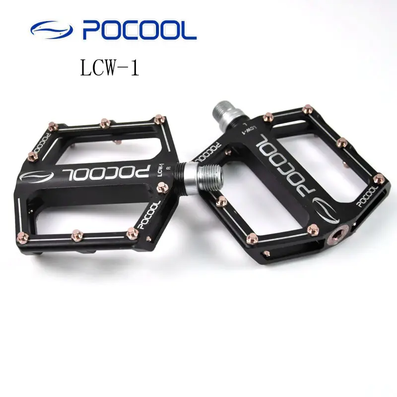 POCOOL LCW CNC In Lega di MTB bici Da Strada pedali Mountain bike professionale Ciclismo Pedale cuscinetto Sigillato 2 Cuscinetti Parti di Biciclette