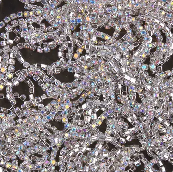 

ZOTOONE SS10 AB White Rhinestones for Clothing Stones Clear Crystals Cup Chain Rhinestone Trim Sew on Ornament Accessories E