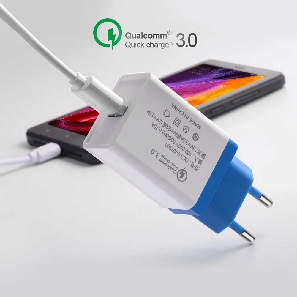 Mzxtby QC3.0 18 Вт одиночное быстрое зарядное устройство USB вилка для мобильного телефона зарядное устройство для IPhone samsung huawei Xiaomi Redmi Mi OPPO VIVO зарядка
