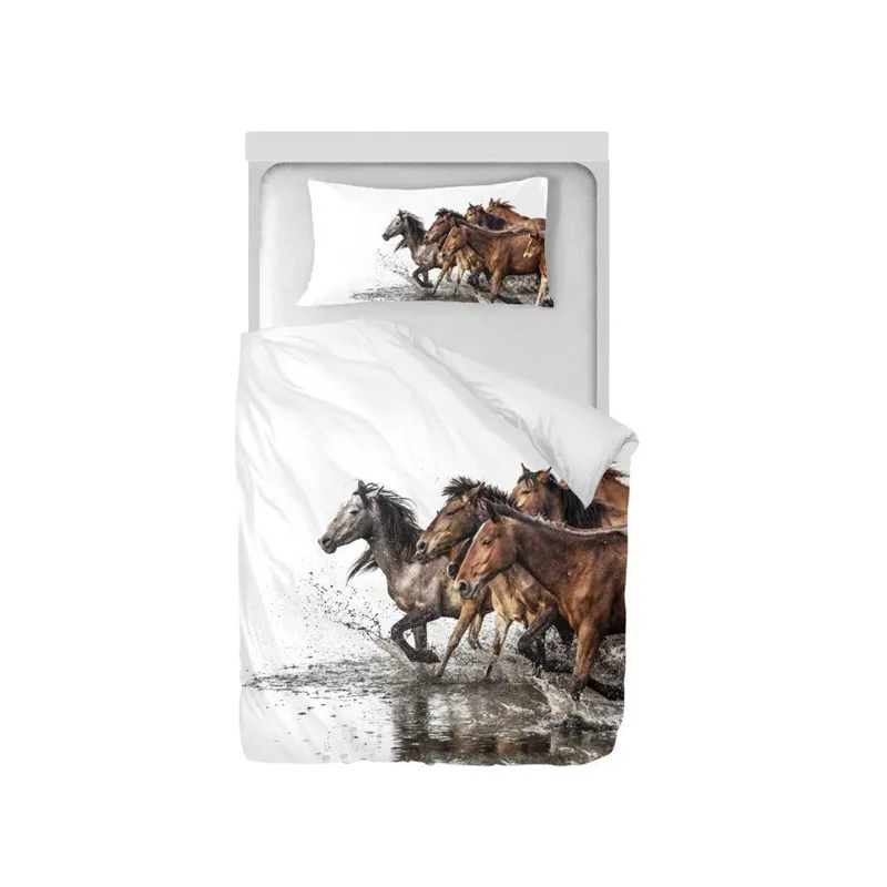 

Bedding Set Fashion Animal Horse Crane 3D Printing Duvet Covers Single Twin Size Bedroom Decor Teenage Children's Bed Set 2 Pcs