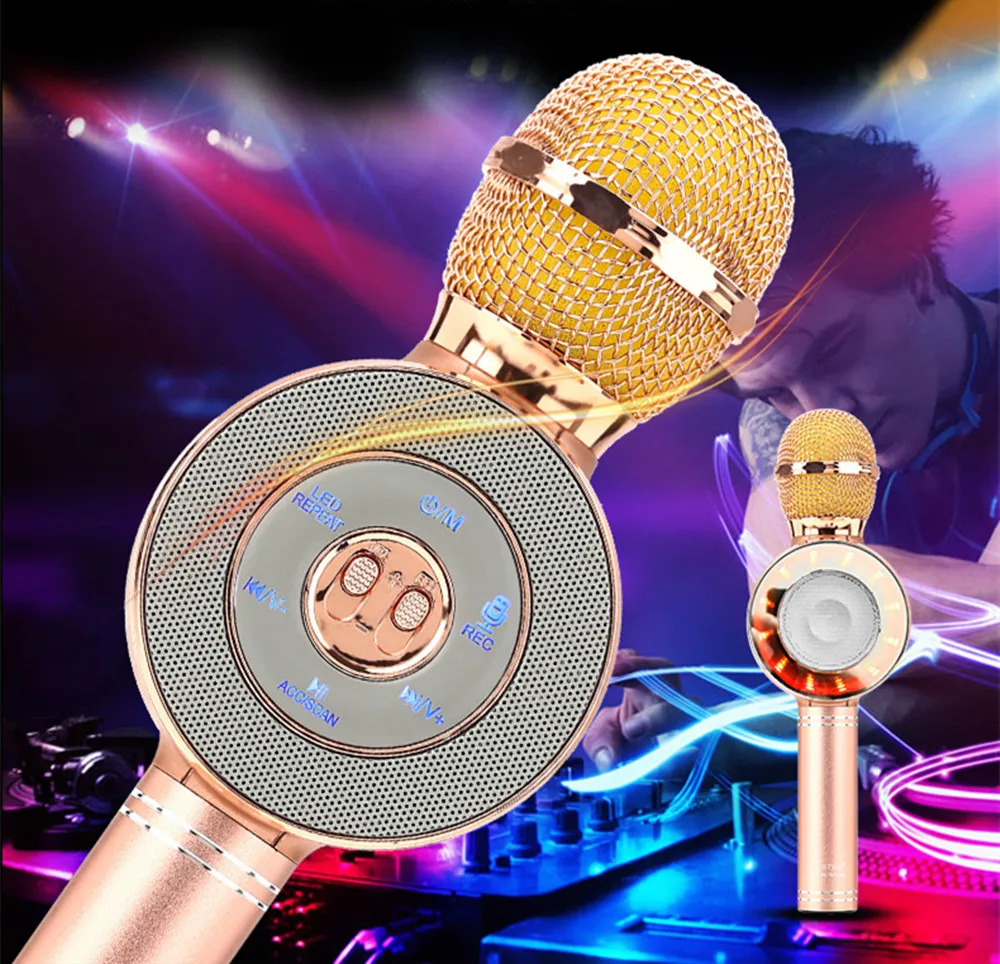 Digitalworld Karaoke Microphone With USB Port Wireless Portable 3.5mm Stereo For iPad Phone Android PC Smart #291585 | Электроника