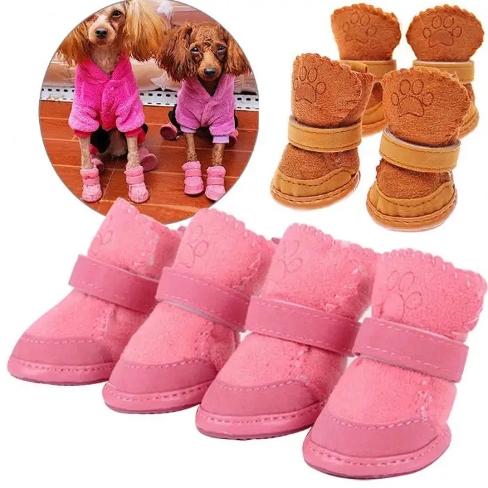 New Cute Chihuahua Dog Shoes Small Dogs Pet Shoes Puppy Winter Warm