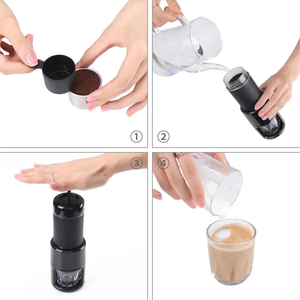 304 stainless steel Outdoor Travel Tableware Tools multi function mini coffee Maker for Camping Picnic 