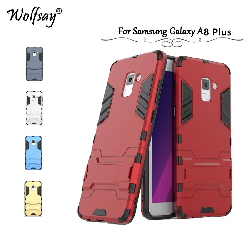

sFor Samsung Galaxy A8 Plus 2018 Case Luxury Armor RubberPhone Case For Samsung Galaxy A8 Plus Cover For Samsung A8 Plus A730F