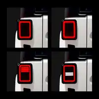 スモークledテールライト用ジープラングラーテールライト用ジープラングラーjk jkuスポーツ、サハラ、フリーダムルビコン2 4ドア2007-2017