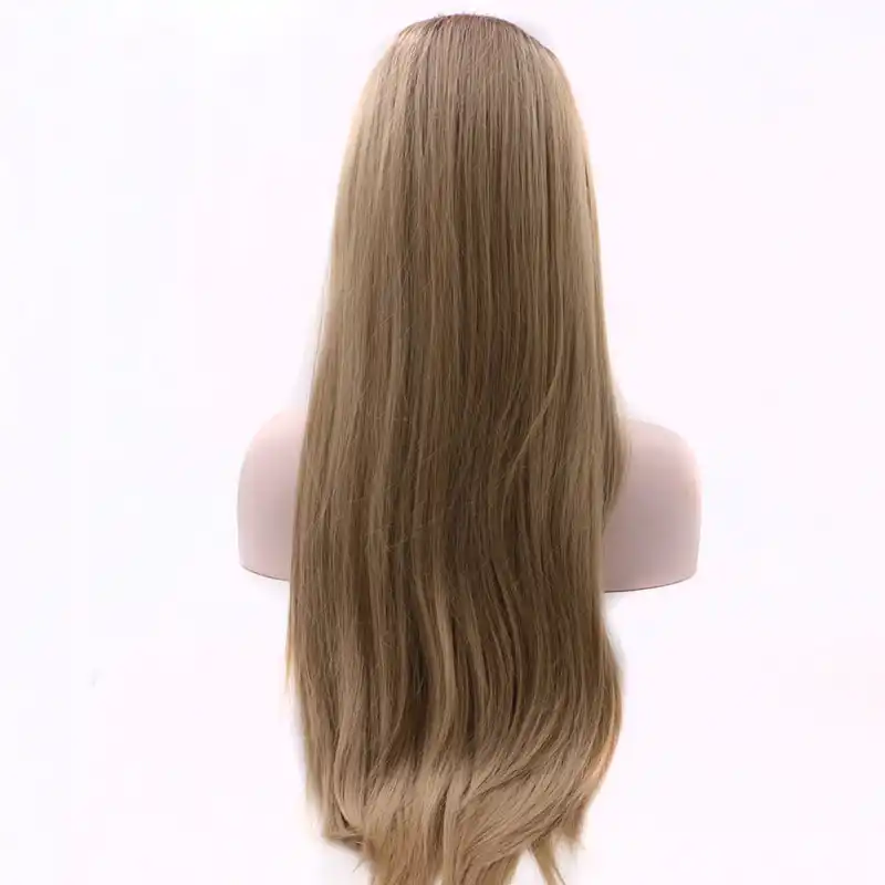 Bombshell Ombre 2 Tones Light Brown To Ash Blonde Synthetic Lace