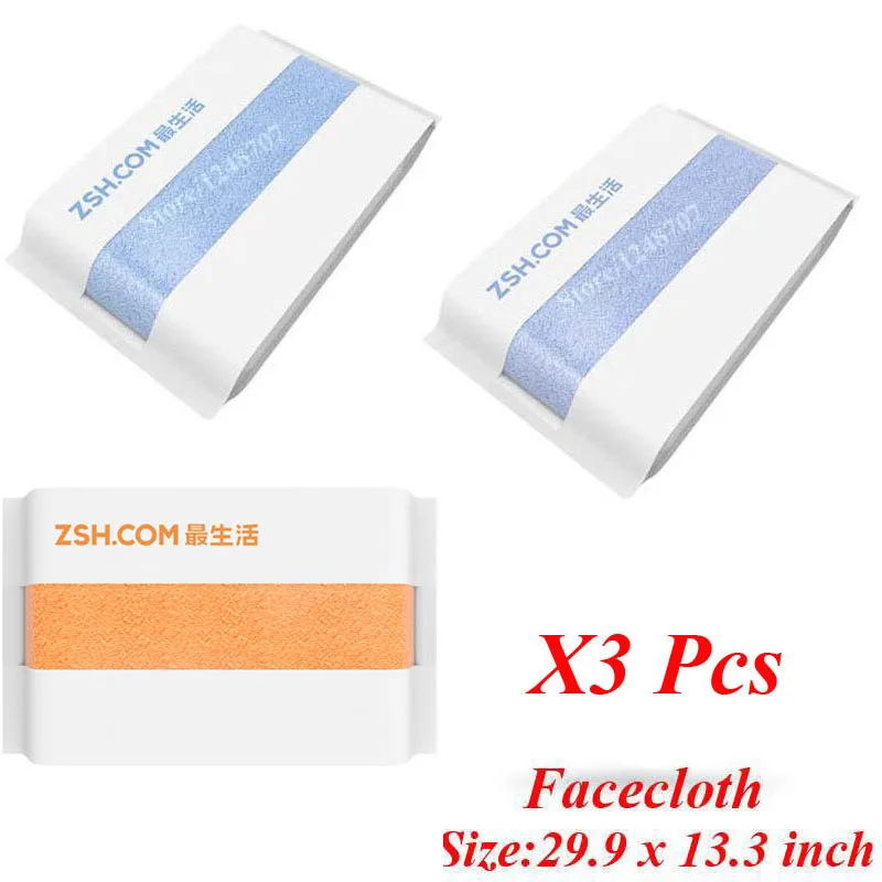 3 шт. антибактериальное полотенце Xiaomi ZSH Polygiene из хлопка для девушек и женщин, Хорошо Впитывающее банное полотенце для рук - Цвет: S