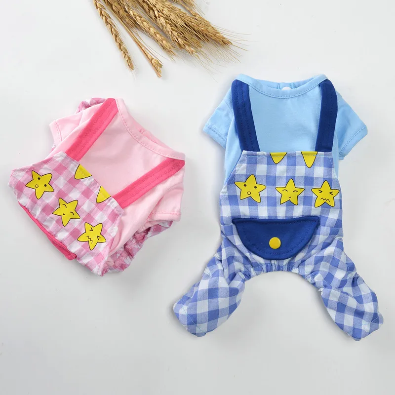 

Pet Jumpsuit Soft Pet Dog Clothes Four Legs Puppy Dog Costume Pet Clothes Spring Summer Dogs Clothes Pets Apparel Ropa Perro