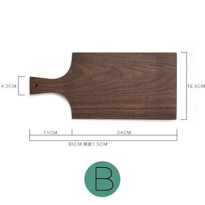 Черный орех разделочный блок хлеб доска суши тарелка пицца разделочная доска поддон все твердые деревянные Лоскутные - Цвет: B
