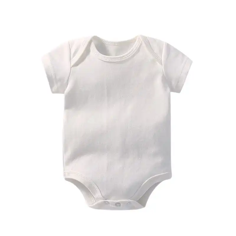 plain white romper for baby girl
