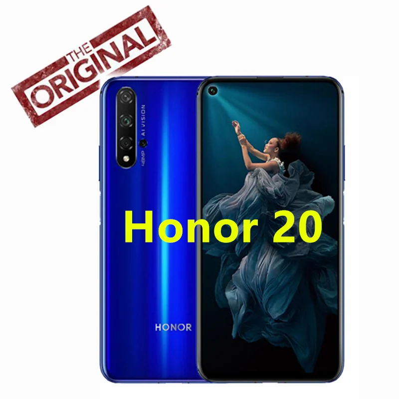 Оригинальный сотовый телефон honor 20 Kirin 980 восемь ядер 8 ГБ ОЗУ 128 6 2 дюйма 3750 мАч