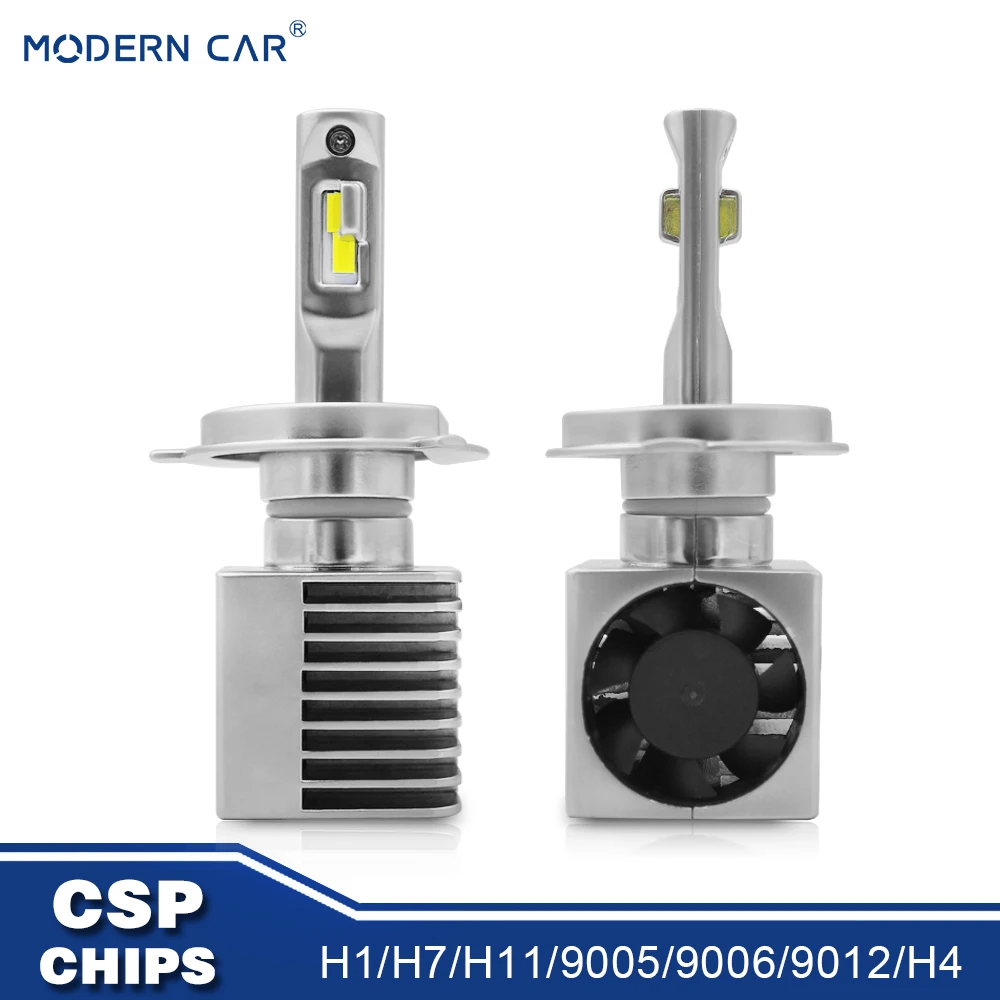 

MODERN CAR 2X 6000K H4 LED H7 H11 H1 H3 9005 9006 9007 White Aluminum Light Bulbs For Auto CSP Headlight Lamp 8000LM Car Styling