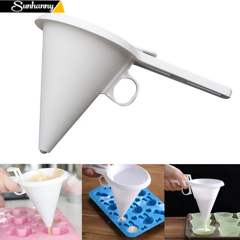 

Sunhanny Adjustable Candy Kitchen Funnel Chocolate Cake Cream Biscuits Cake Pancake Muffin Funnel Baking Tools