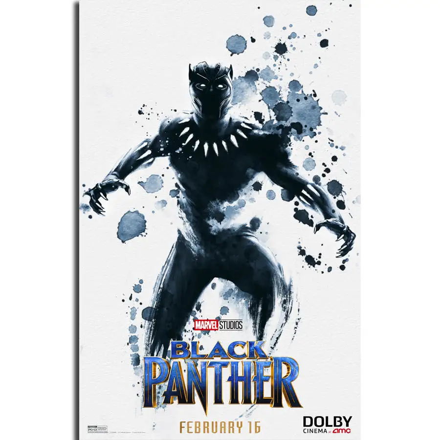 Black Panther 2018 Hot Movie Art Silk Canvas Poster 12x18 24x36 inch