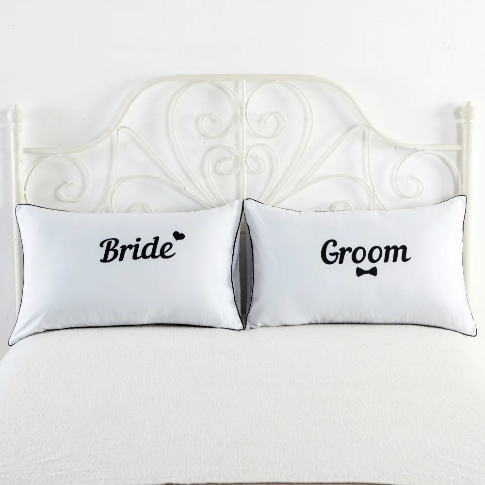 L243-KAYIYO Pillow Cases Couple Pillowcases Bedding Pillow Case Lover Personalized Pillow Cover For Anniversary Wedding Gift (4)