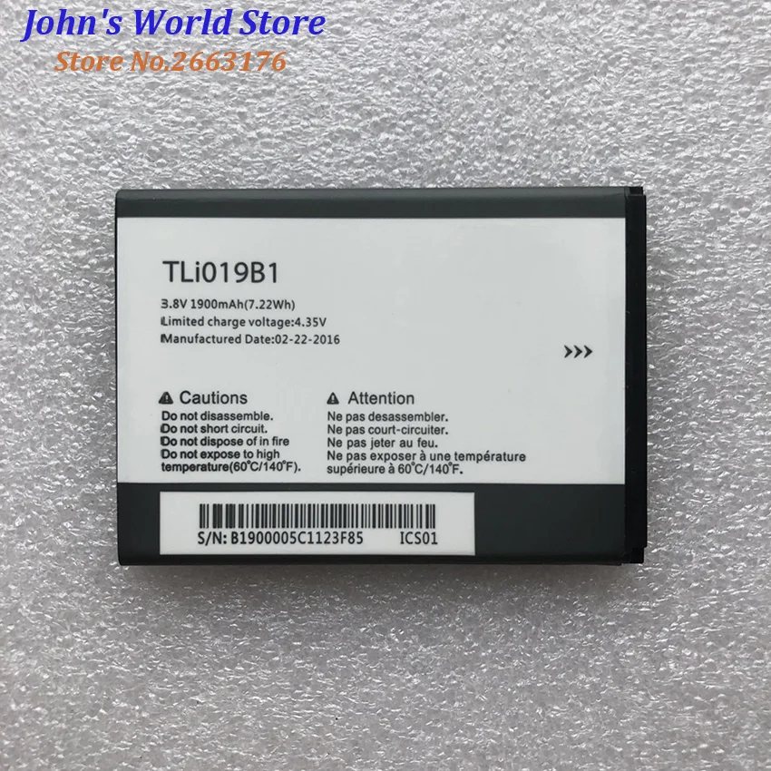 Высококачественный новый TLI019B1 TLi019B2 1900 мАч аккумулятор для ALCATEL one touch POP C7 OT 7041 7041D
